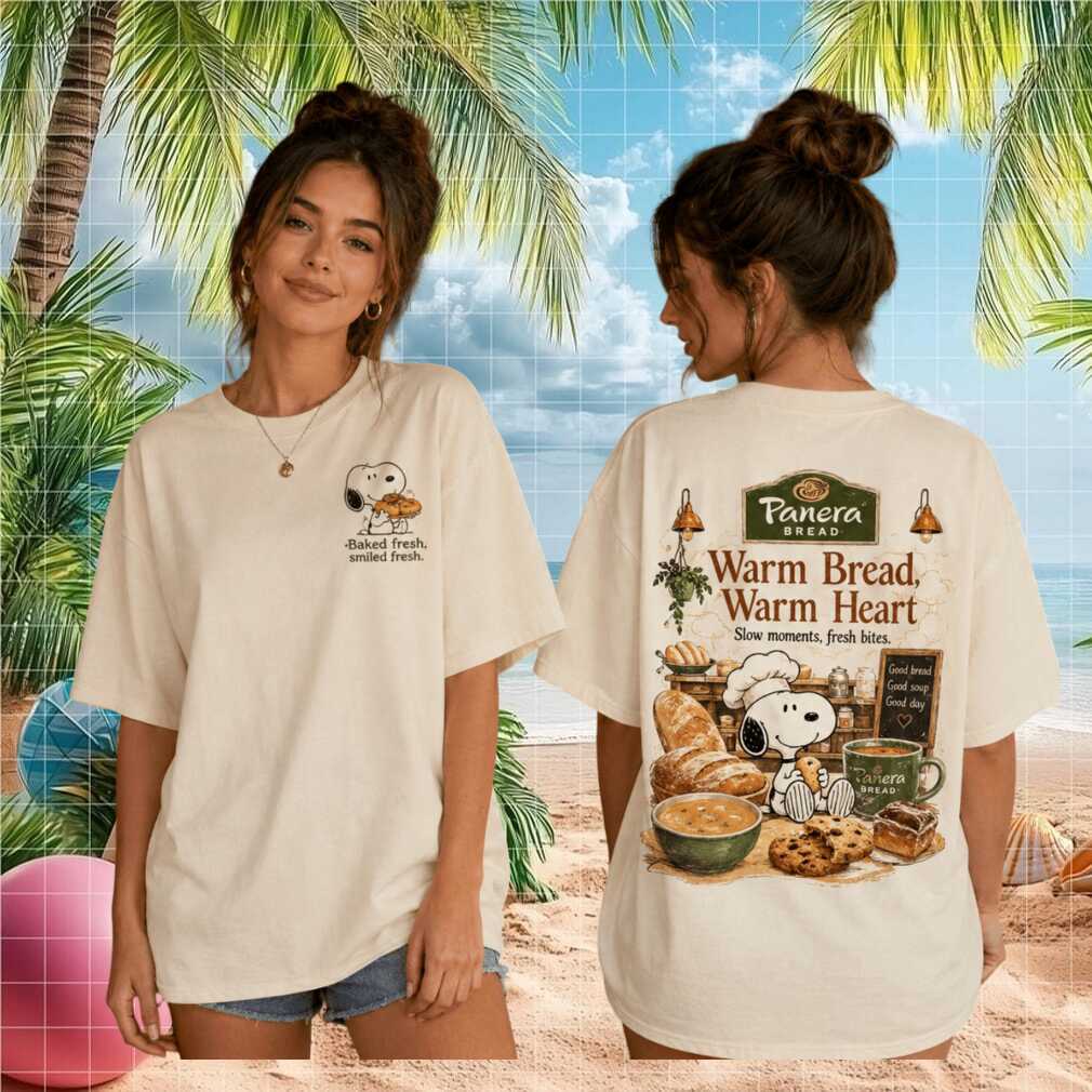 Panera Bread Snoopy Warm Bread Warm Heart Vintage Retro Cozy Bakery Coffee Lovers Women Shirt - Limotees LLC