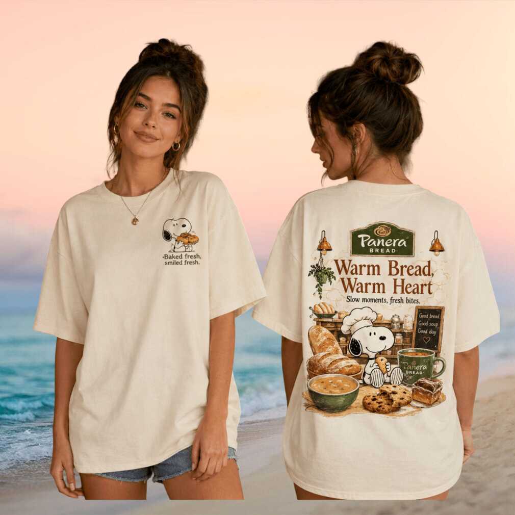 Panera Bread Snoopy Warm Bread Warm Heart Vintage Retro Cozy Bakery Coffee Lovers Women Shirt - Limotees LLC