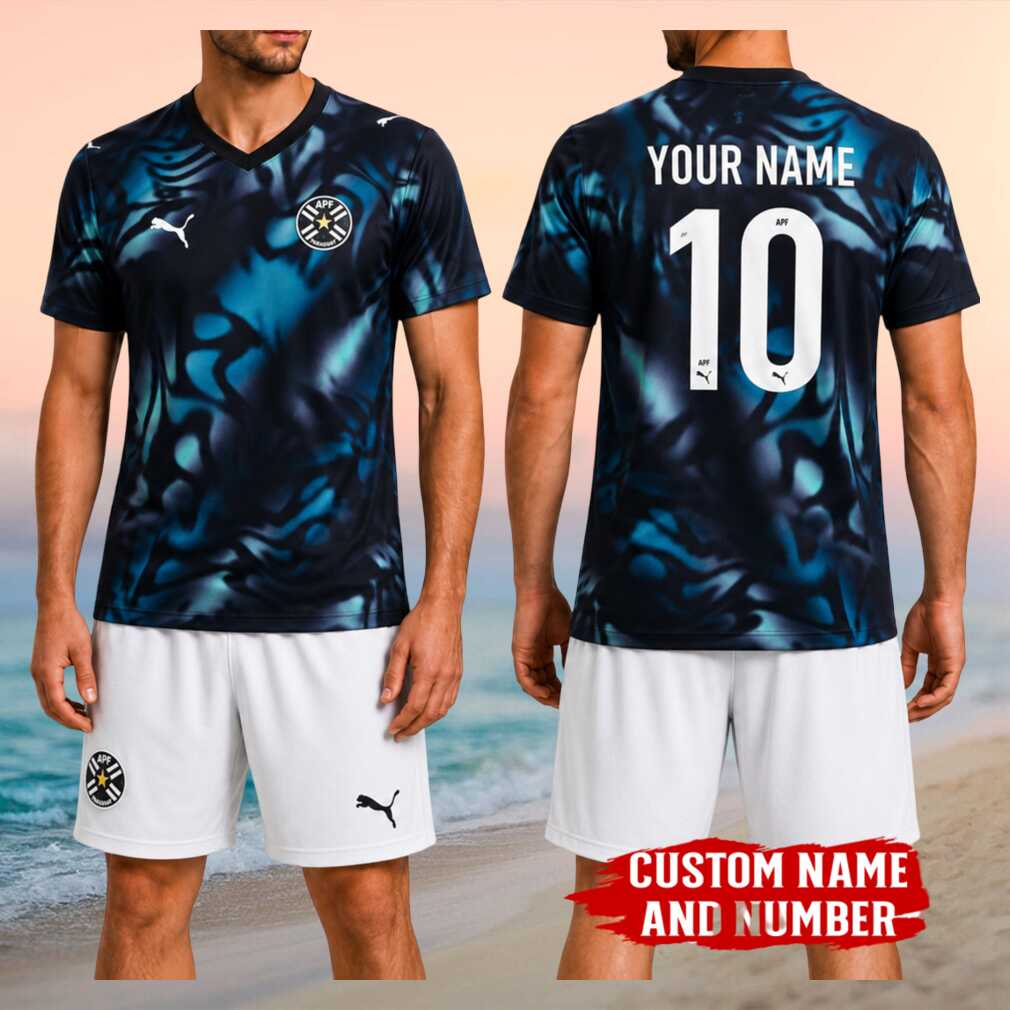 Paraguay National Football Team Dark Abstract Pattern Custom Name Number Shirt - Limotees LLC