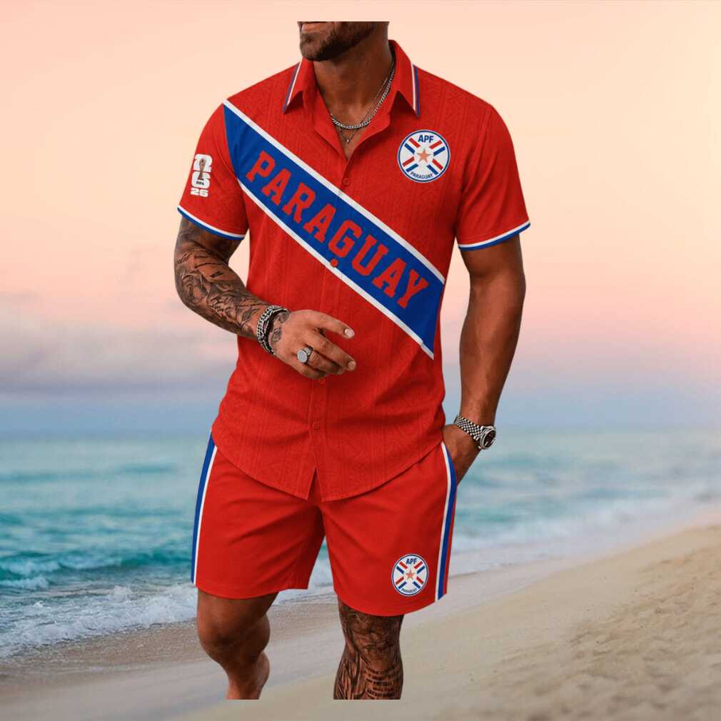 Paraguay Soccer World Cup 2026 Casual Shirt Set