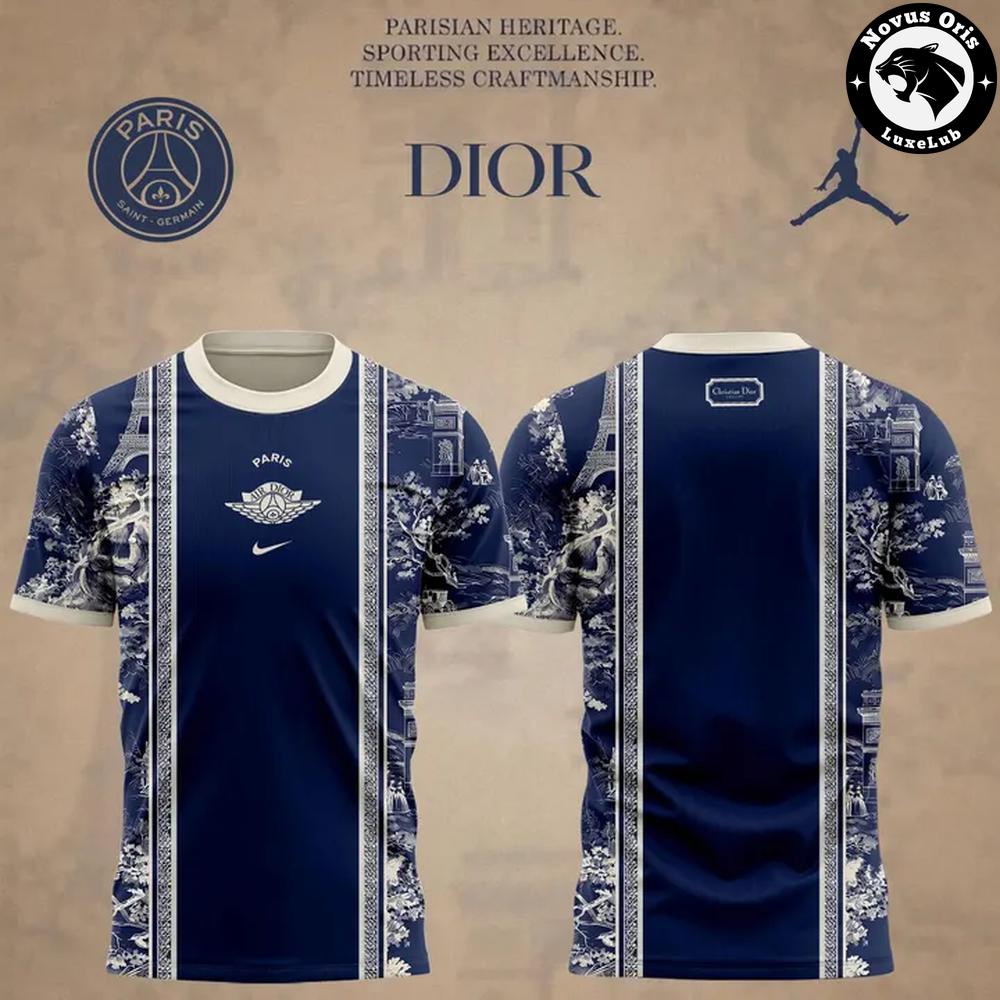 Paris Saint Germain Dior Special Edition Soccer Premium Clothing Luxury Football T-Shirt