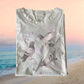 Pastel Pigeon Bird Lovers Star Pattern Cute Aesthetic Animal Gift Shirt - Limotees LLC