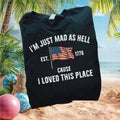Patriot Mad As Hell Est 1776 Distressed American Flag T Shirt - Limotees LLC