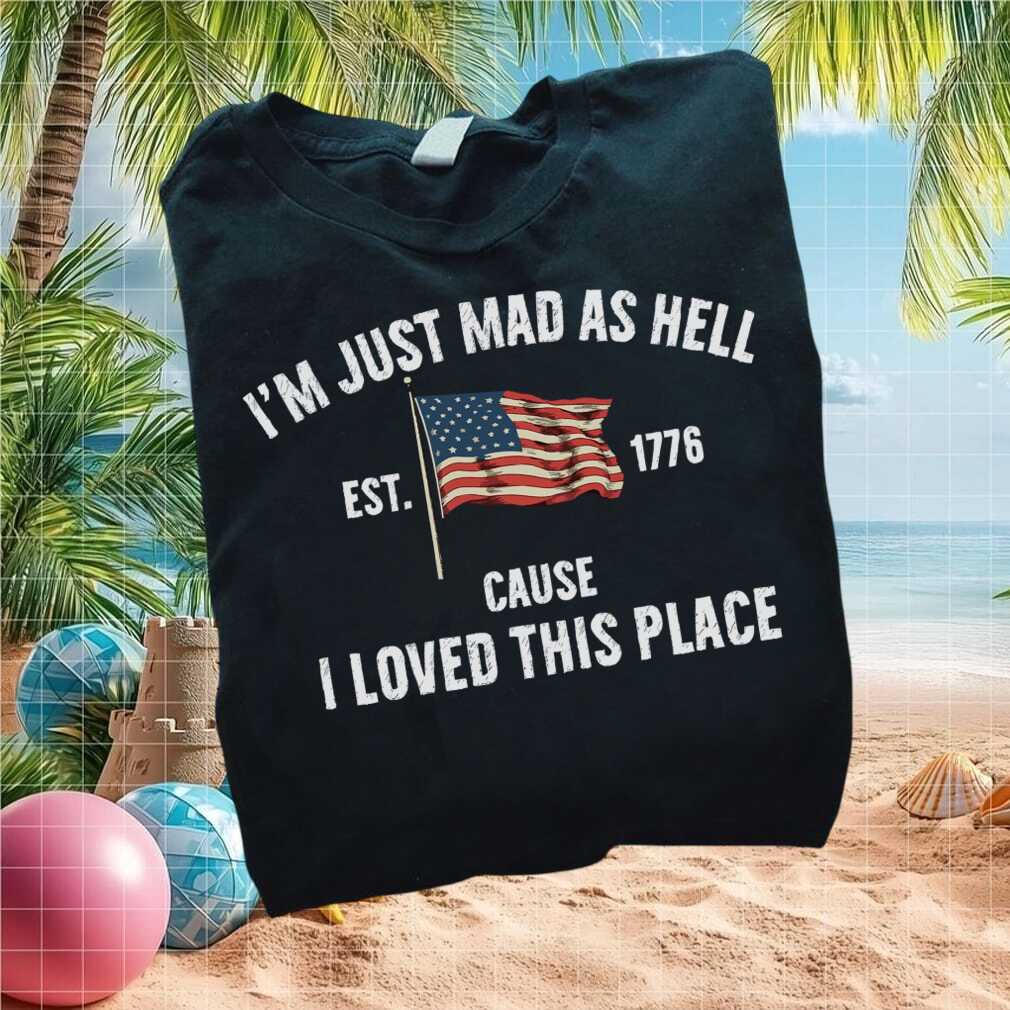 Patriot Mad As Hell Est 1776 Distressed American Flag T Shirt - Limotees LLC