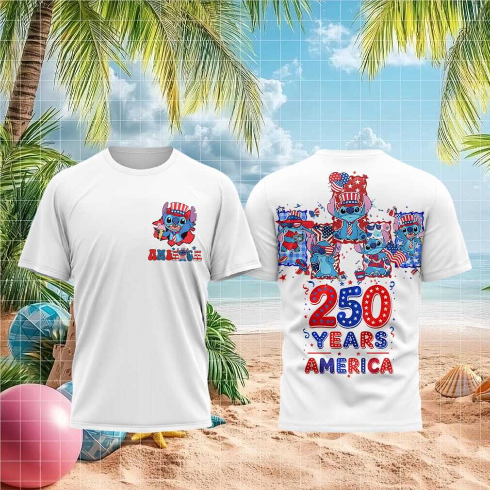 Patriotic Stitch America 250 Years of Freedom Graphic Shirt - Limotees LLC