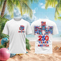 Patriotic Stitch America 250 Years of Freedom Graphic Shirt - Limotees LLC