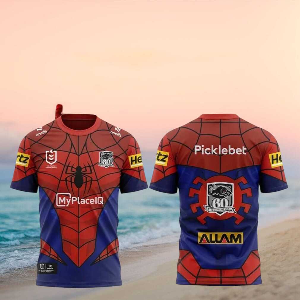 Penrith Panthers Spider Man Superhero NRL Rugby Shirt