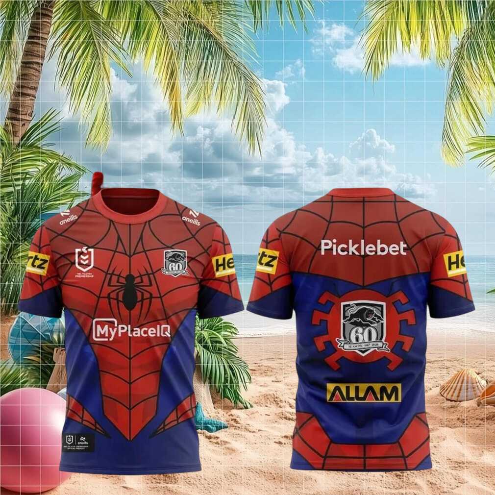 Penrith Panthers Spider Man Superhero NRL Rugby Shirt