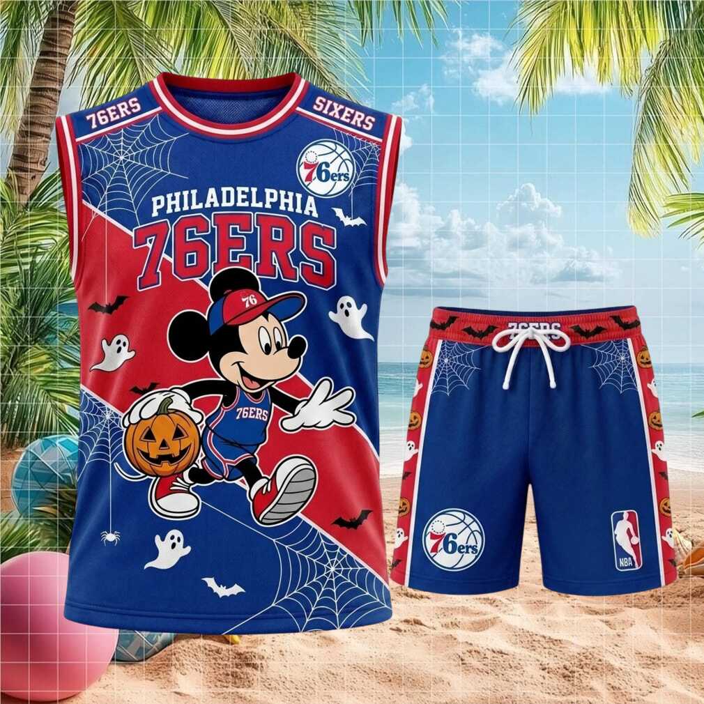 Philadelphia 76ers Mickey Mouse Halloween Basketball Shirt