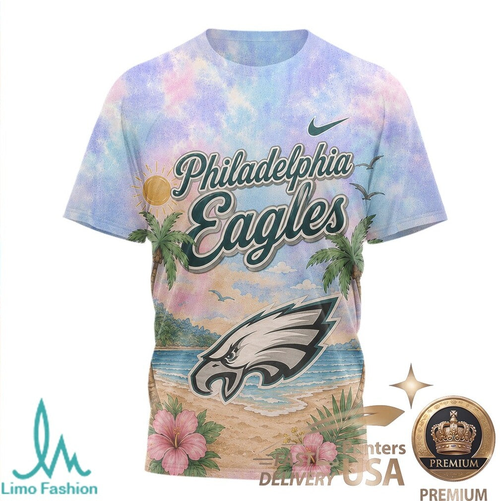 Philadelphia Eagles Beach Tropical Parrot Summer Men's T Shirt - Limotees LLC