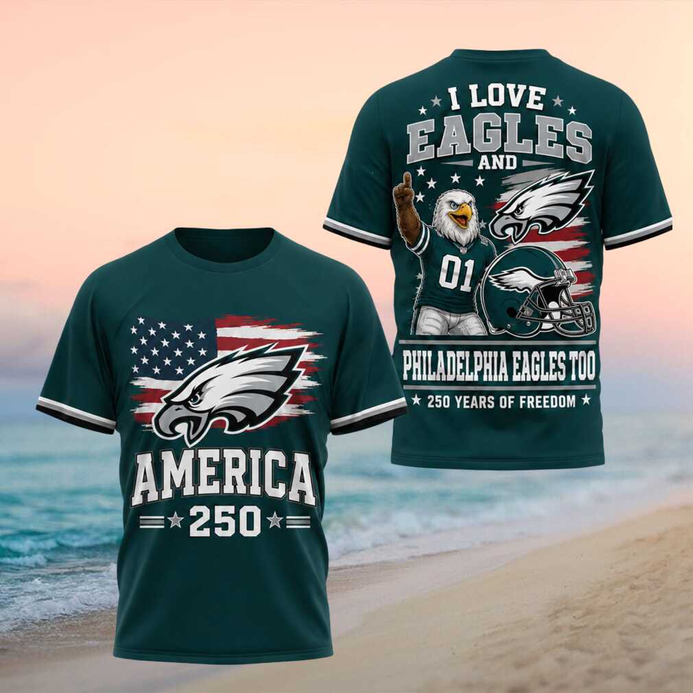 Philadelphia Eagles Football America 250 Years Of Freedom Patriotic NFL Team Fan Shirt - Limotees LLC