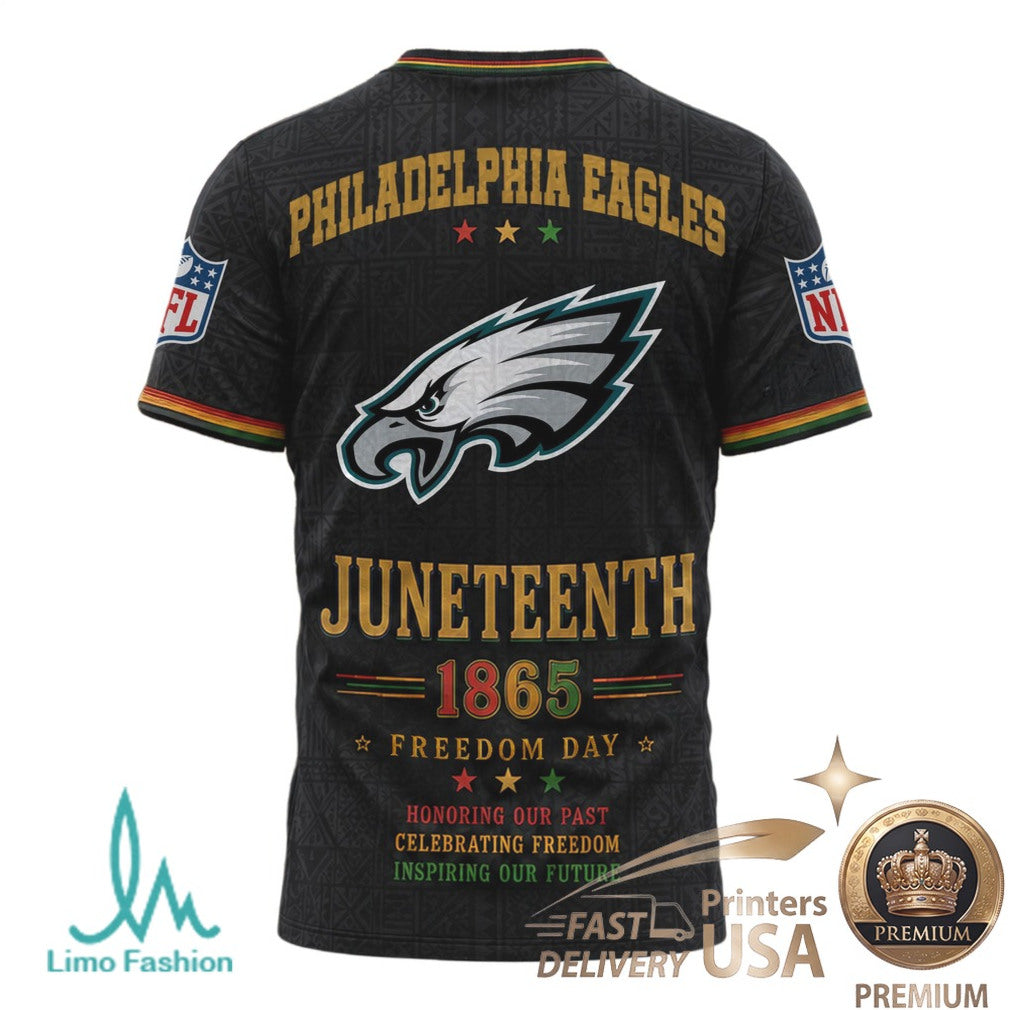 Philadelphia Eagles Juneteenth 1865 Freedom Day Black History T Shirt - Limotees LLC