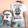 Philadelphia Eagles Labubu Mascot Just A Girl Who Loves Football T Shirt