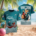 Philadelphia Eagles Popeye Coca Cola Drink Strong Football Shirt