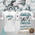 Philadelphia Eagles Snoopy Peanuts Forever Fans T Shirt - Limotees LLC