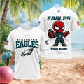 Philadelphia Eagles Spider Superhero Custom Name Football T Shirt