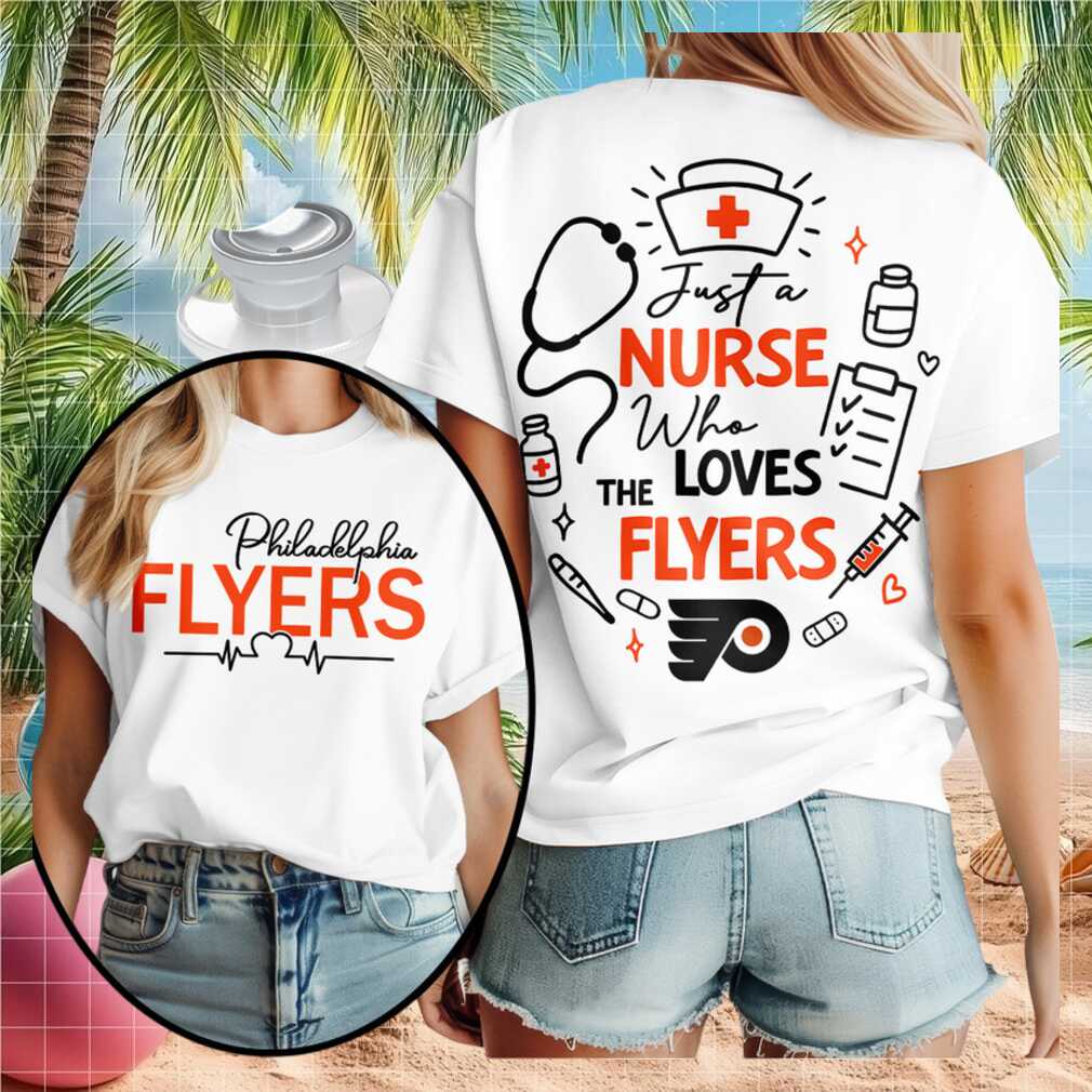 Philadelphia Flyers Nurse Medical Stethoscope Just A Nurse Shirt