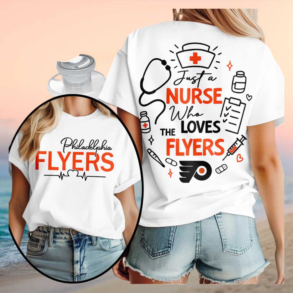Philadelphia Flyers Nurse Medical Stethoscope Just A Nurse Shirt