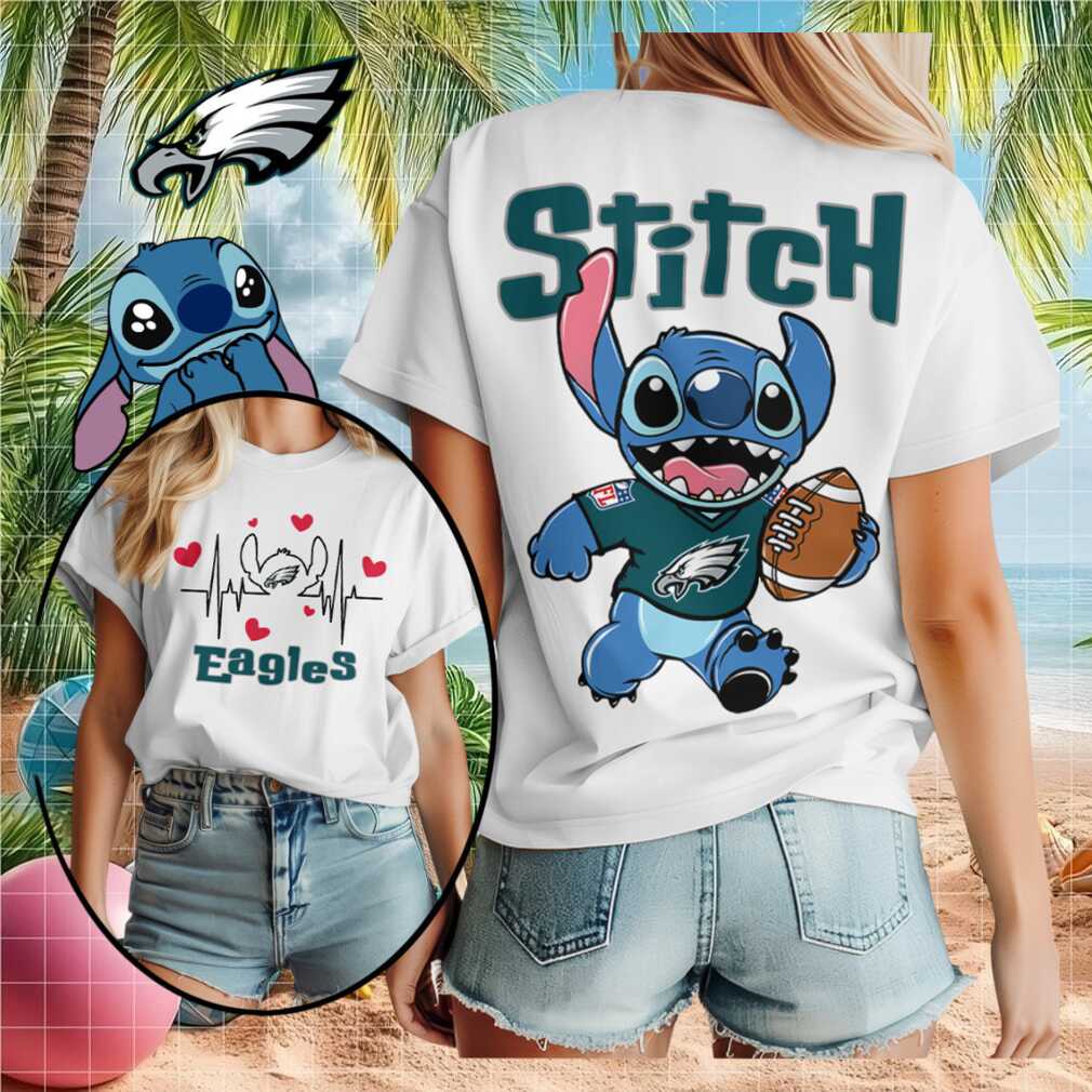 Philadelphia Football Stitch Heartbeat Cute Sports Shirt