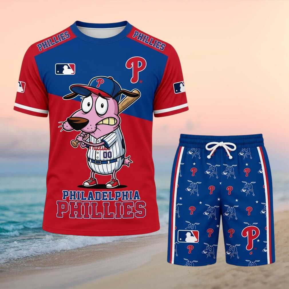 Philadelphia Phillies Courage The Cowardly Dog Baseball Shirt