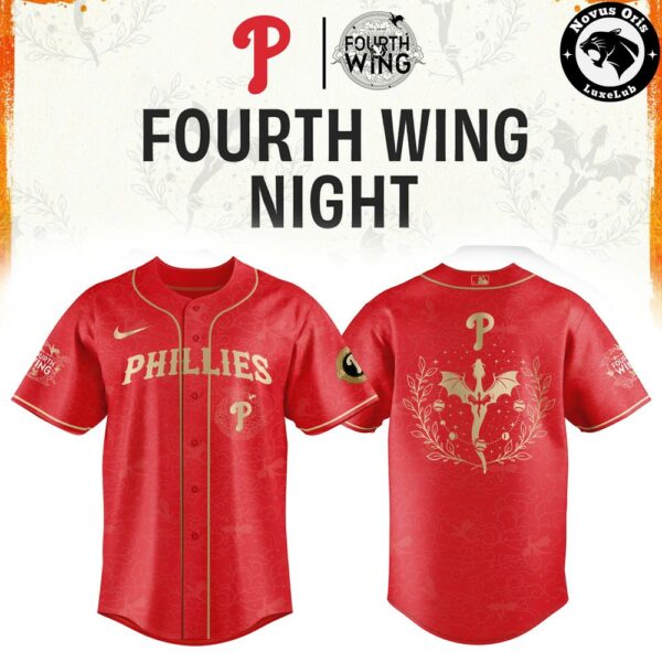 Philadelphia Phillies x Fourth Wing Night Limited Edition Baseball Jersey