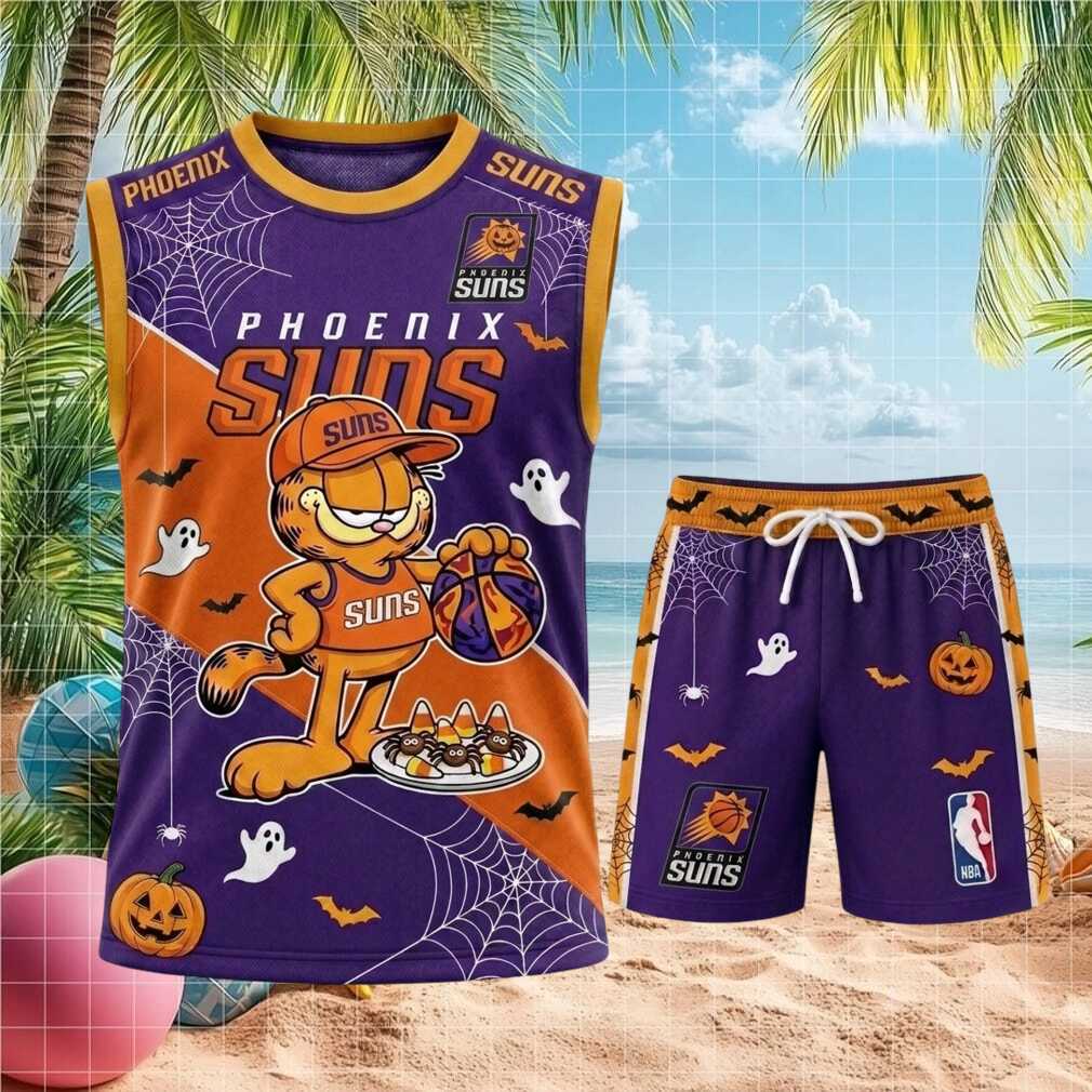 Phoenix Suns Garfield Halloween Basketball Shirt
