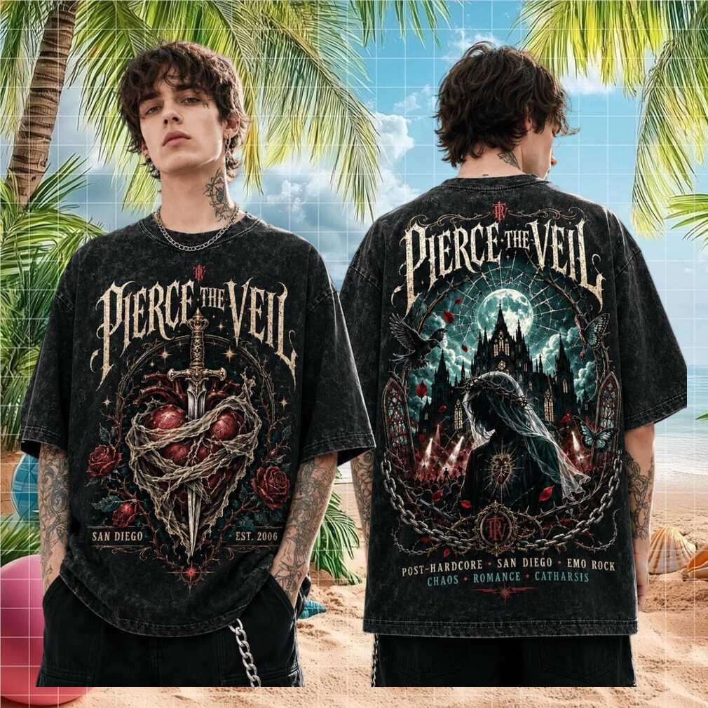 Pierce The Veil Post Hardcore Emo Rock Heart Dagger Shirt - Limotees LLC