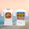 Pikachu Fire Crew Pokemon Fire Department Theme Licensed Character Collection Fans Casual Shirt - Limotees LLC