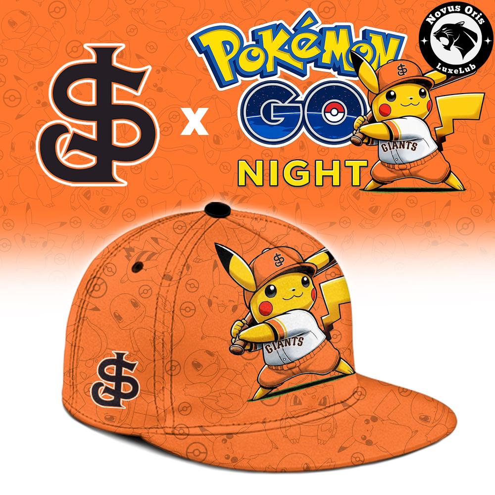 Pikachu Pokemon Go Night San Francisco Giants Baseball Jersey