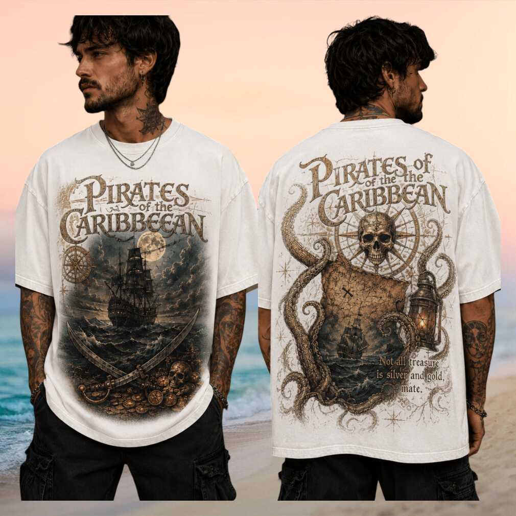 Pirates of the Caribbean Skull Ship Nautical Vintage Style Shirt