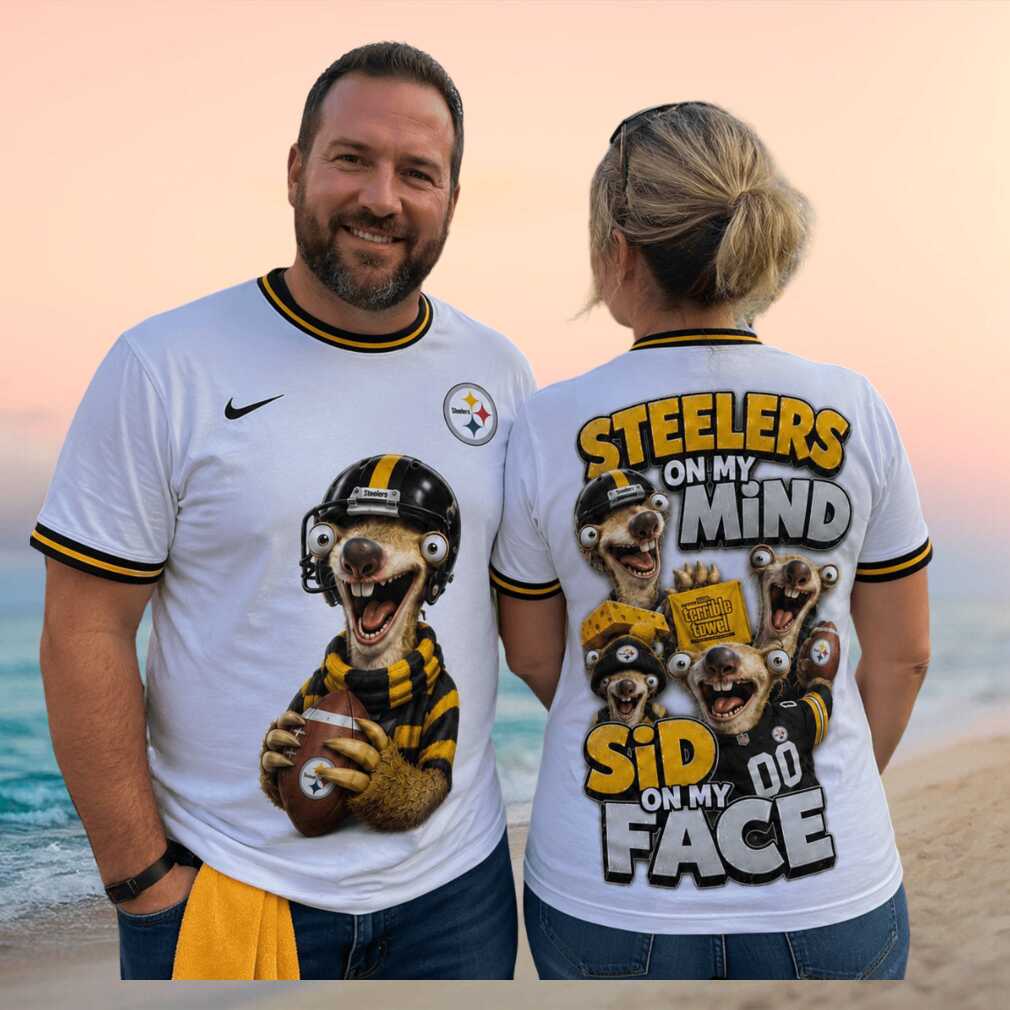 Pittsburgh Football Team Sid Funny Cartoon Character Black Gold Game Day Fan Shirt