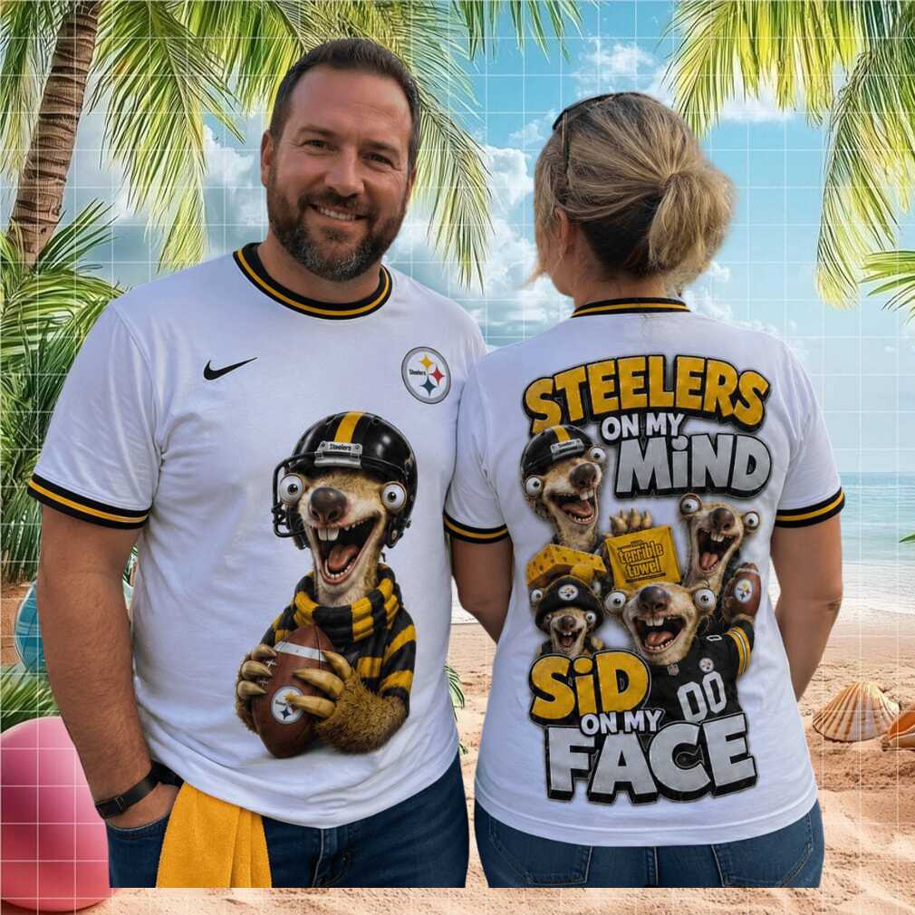 Pittsburgh Football Team Sid Funny Cartoon Character Black Gold Game Day Fan Shirt