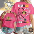 Pittsburgh Penguins Nurse Heartbeat T Shirt Juneteenth Apparel - Limotees LLC