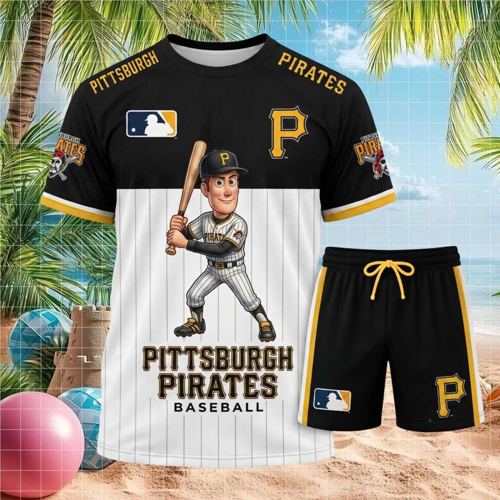 Pittsburgh Pirates Cartoon Character Baseball Shirt