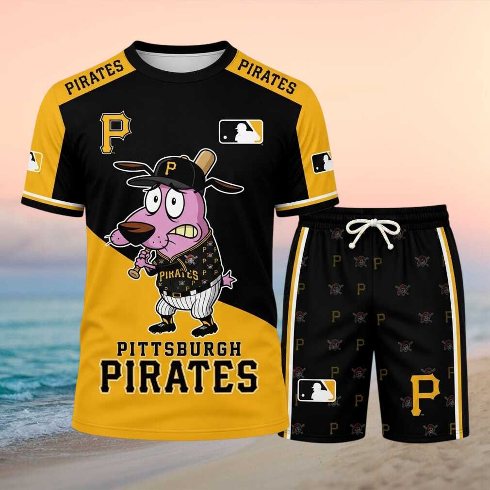 Pittsburgh Pirates Courage The Cowardly Dog Baseball Shirt
