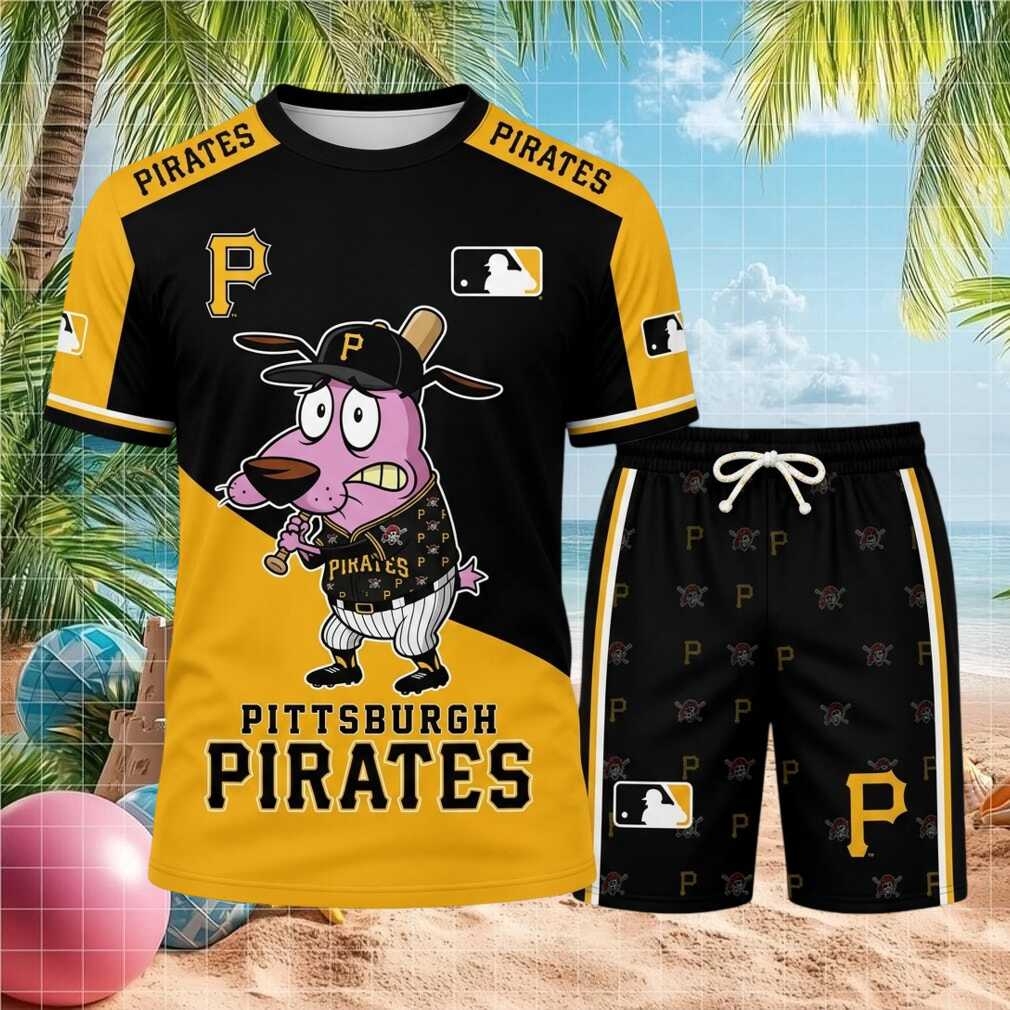 Pittsburgh Pirates Courage The Cowardly Dog Baseball Shirt