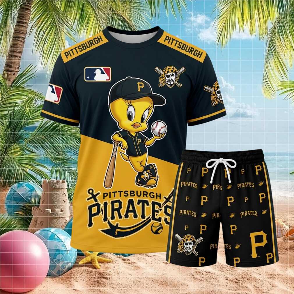 Pittsburgh Pirates Tweety Bird Baseball Outfit Shorts Shirt