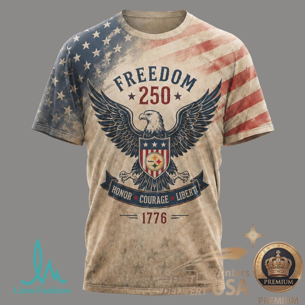 Pittsburgh Steelers Eagle Freedom 250th Anniversary T Shirt - Limotees LLC