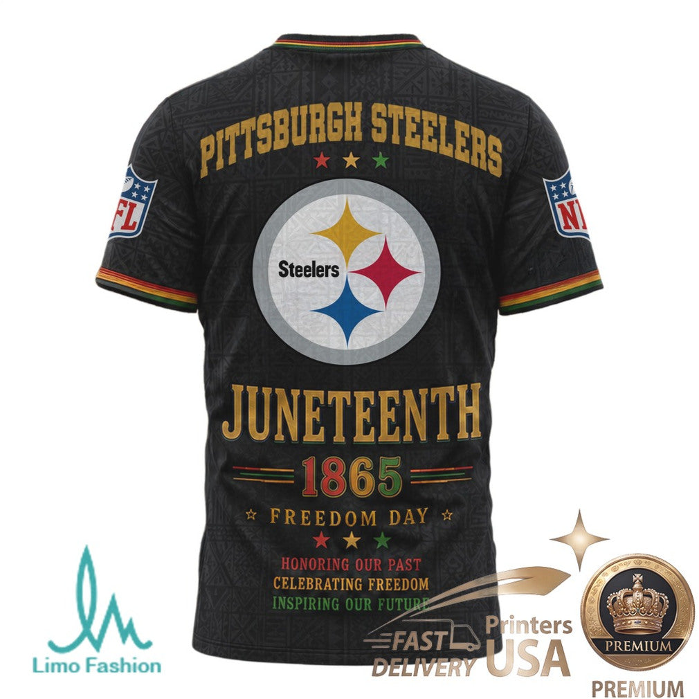Pittsburgh Steelers Juneteenth 1865 Freedom Day Black History T Shirt - Limotees LLC