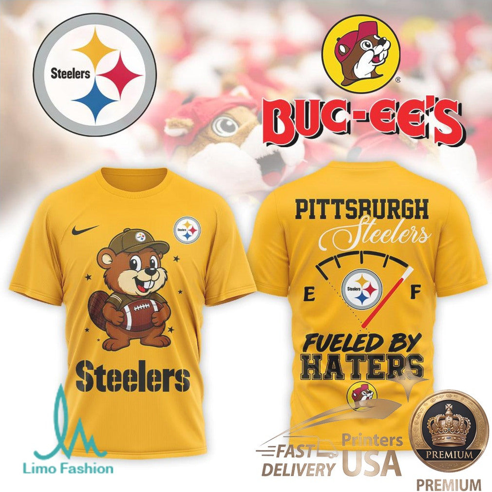 Pittsburgh Steelers Mascot Fueled By Haters Football Graphic T Shirt - Limotees LLC