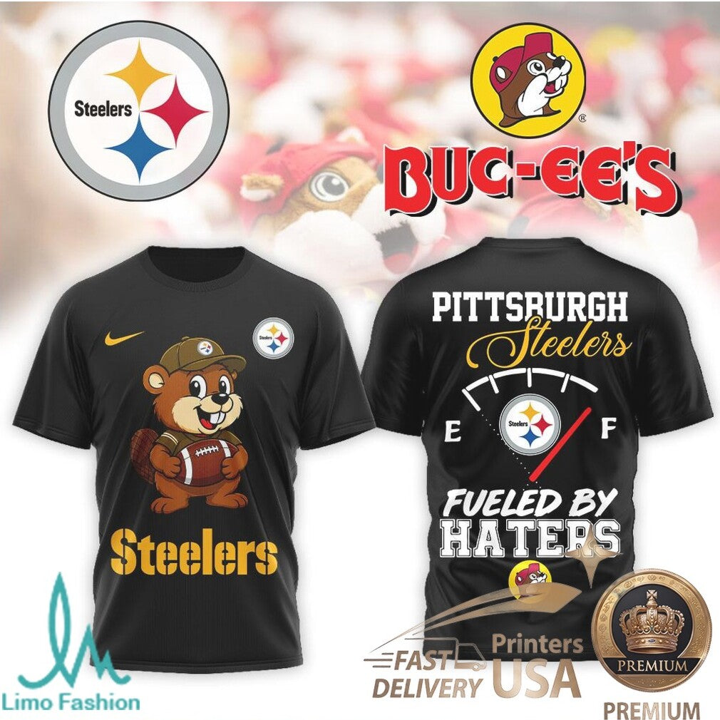 Pittsburgh Steelers Mascot Fueled By Haters Football Graphic T Shirt - Limotees LLC
