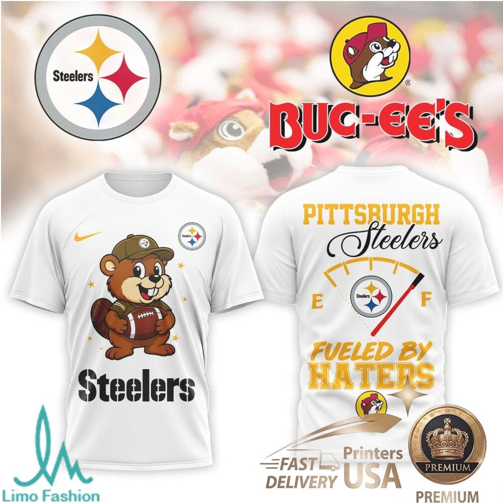 Pittsburgh Steelers Mascot Fueled By Haters Football Graphic T Shirt - Limotees LLC