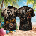 Pittsburgh Steelers Michael Myers Sunday Nightmares Bloody Shirt