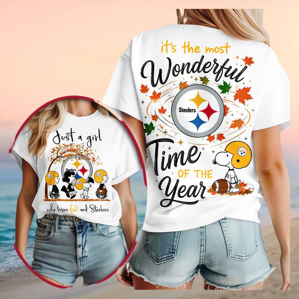 Pittsburgh Steelers Snoopy Fall Wonderful Time Shirt