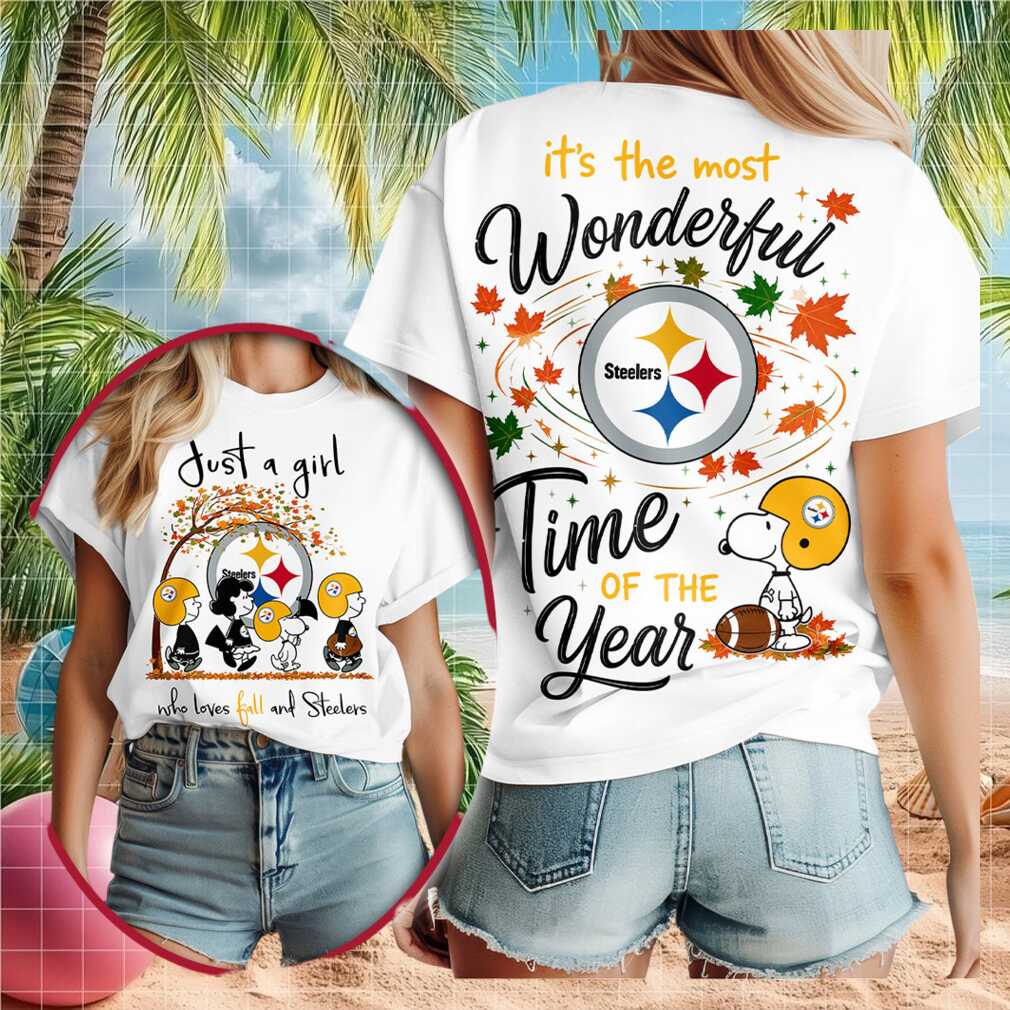 Pittsburgh Steelers Snoopy Fall Wonderful Time Shirt