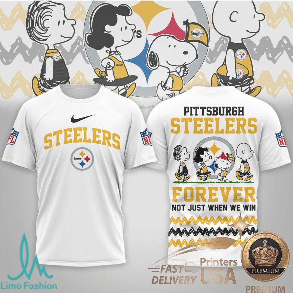 Pittsburgh Steelers Snoopy Peanuts Forever Fans T Shirt - Limotees LLC