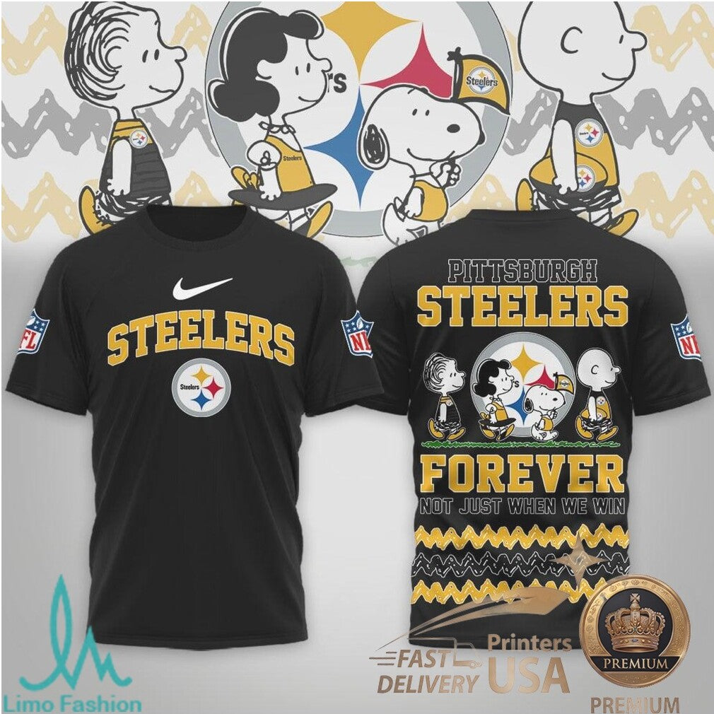 Pittsburgh Steelers Snoopy Peanuts Forever Fans T Shirt - Limotees LLC