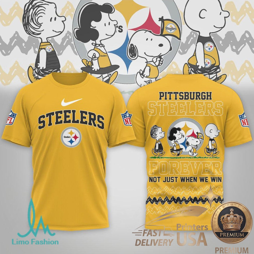 Pittsburgh Steelers Snoopy Peanuts Forever Fans T Shirt - Limotees LLC