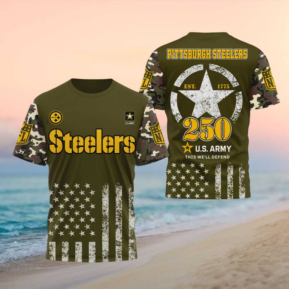 Pittsburgh Steelers U.S. Army 250th Anniversary Retro Men Women Fans Shirt