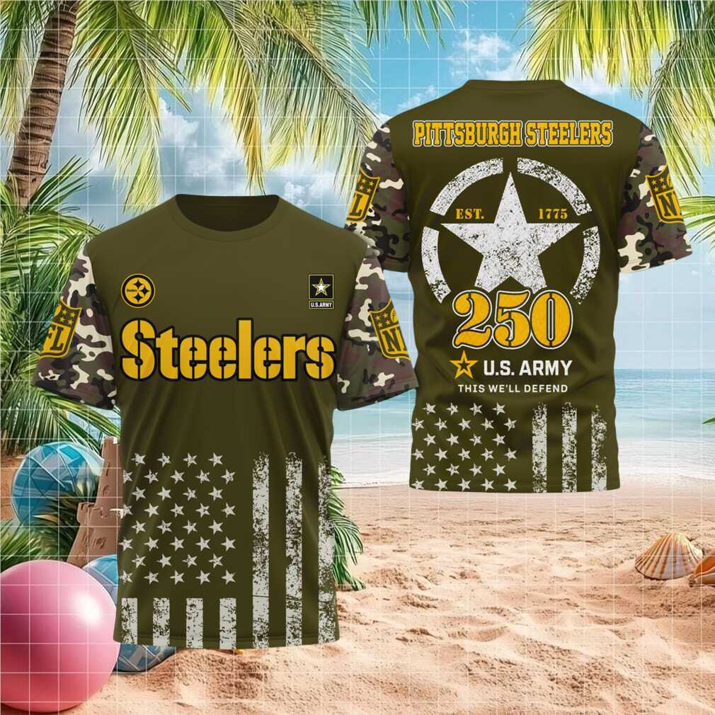 Pittsburgh Steelers U.S. Army 250th Anniversary Retro Men Women Fans Shirt